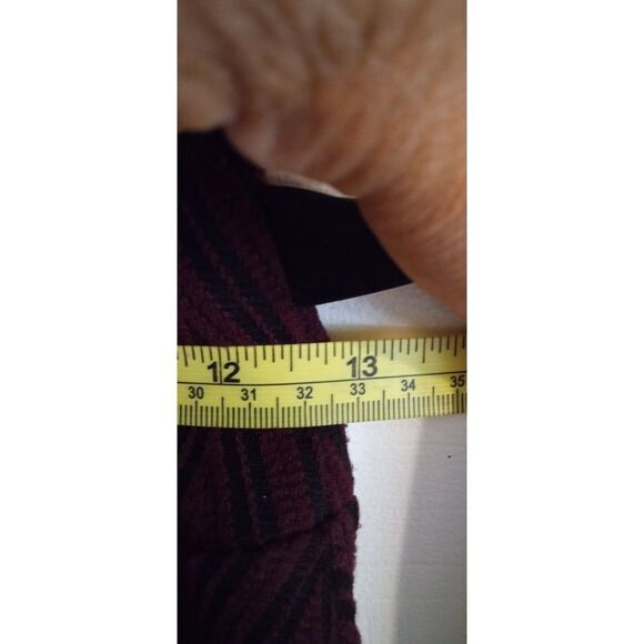 Joe B maroon and black flowy front black tie midi skirt - Picture 4 of 5